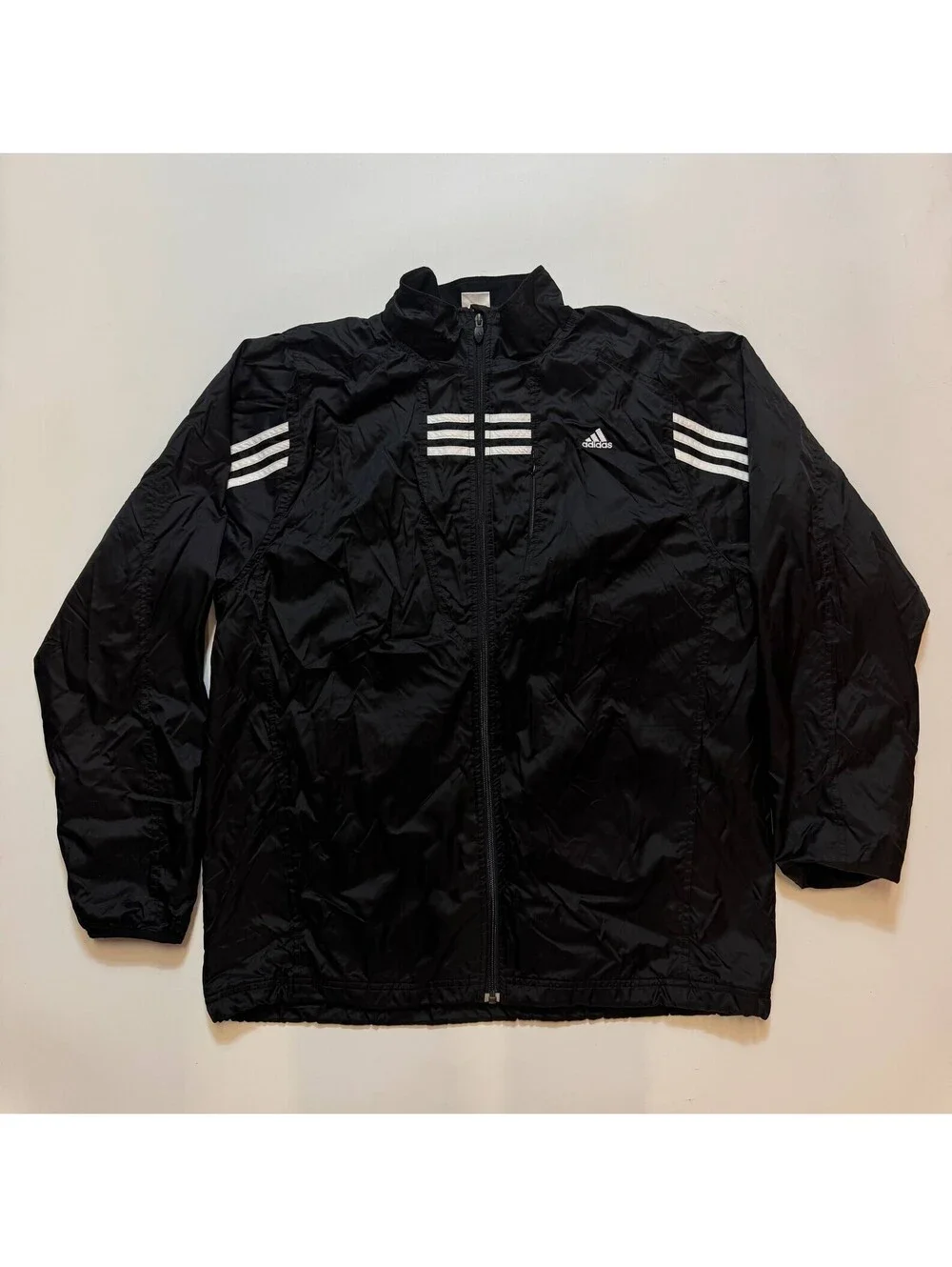 adidas Mens Track Jacket Size M Black Full Zip Pre-Owned Sportswear Athletic